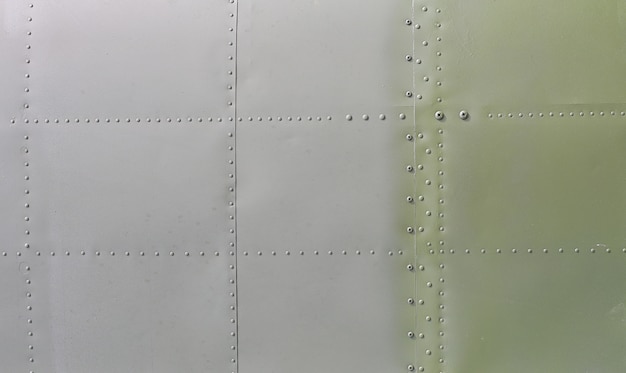 metal surface of military aircraft