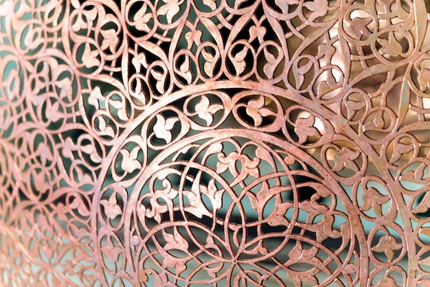 Metal surface with floral pattern Texture