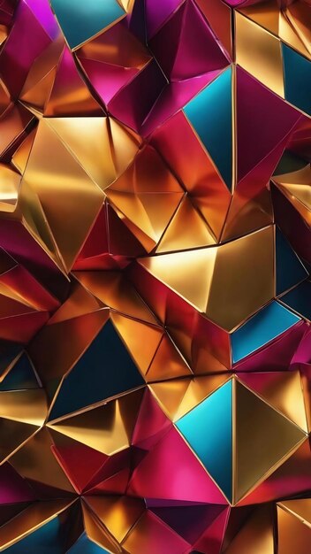 Metal texture geometric background colorful