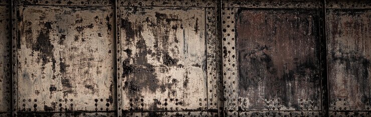 Metal texture with rivets as steam punk worn steel texture or metal dark worn rusty metal texture