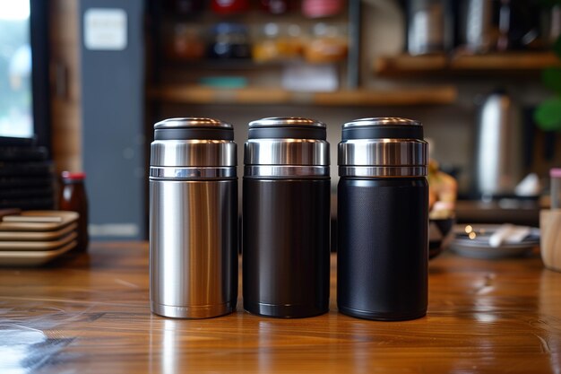 Metal thermos for drinks Food thermos Reusable bottle Camping device Steel thermos