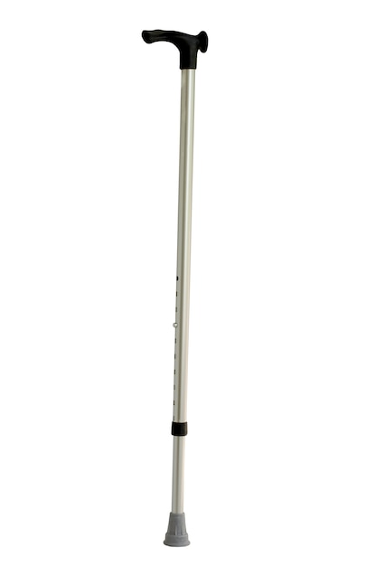 Фото metal гуляя тросточка или ручка изолированные на белизне.