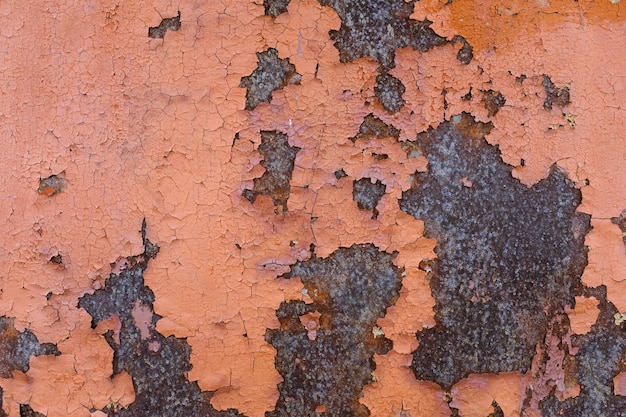 Muro di metallo con ruggine. corrosione dei metalli. foto di alta qualità Foto Premium