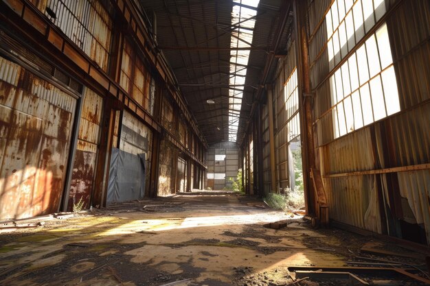 Photo metal warehouse ai generated