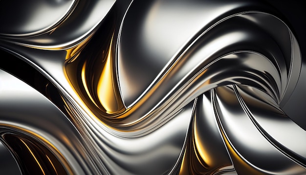 Metal Wave backdrop in Chrome