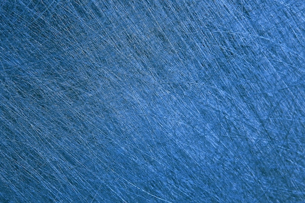 metalen krassen blauwe achtergrond abstract / leeg leeg frame krassen op metaal