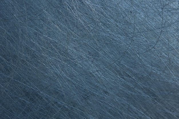 metalen krassen blauwe achtergrond abstract / leeg leeg frame krassen op metaal