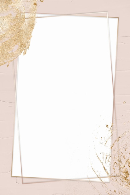 Metalen rand frame png op pastelroze achtergrond