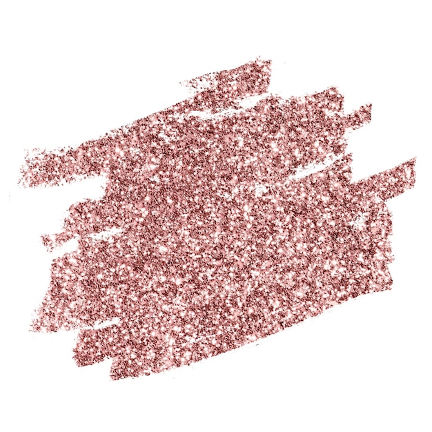Metalen roze goud roze glitter penseelstreek
