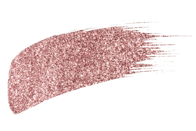 Metalen roze goud roze glitter penseelstreek