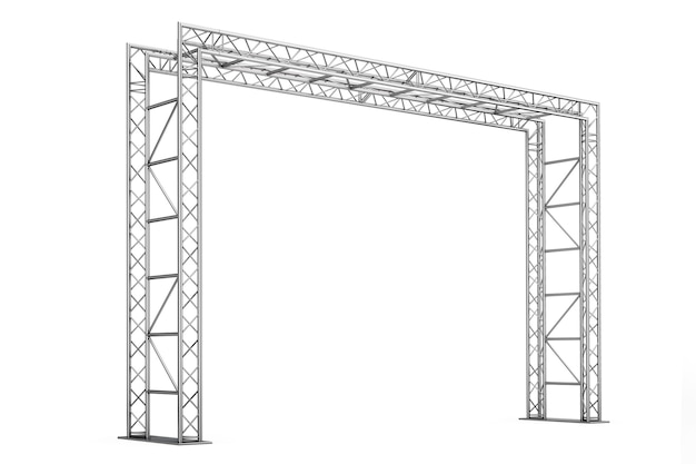 Metalen Truss constructie op een witte achtergrond. 3D-rendering