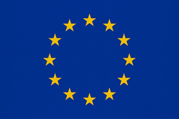 Metalen vlag van de Europese Unie (EU) oftewel Europa