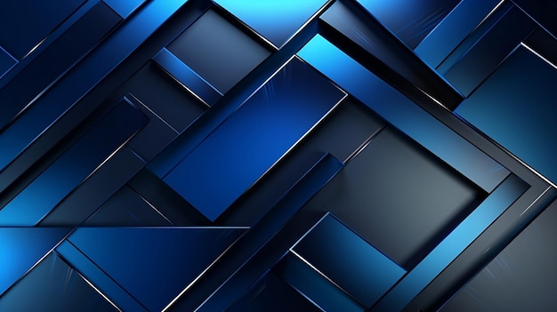 Metalic and geometric blue background