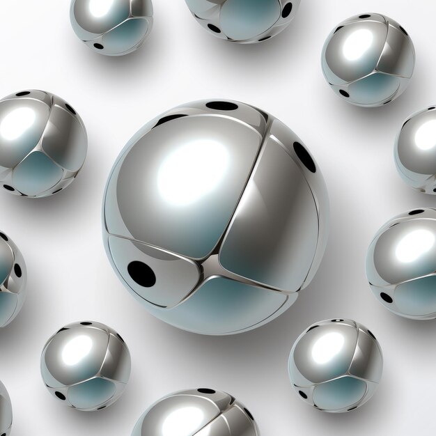 metallic 3d spheres background