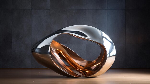 Photo metallic abstract sculpture