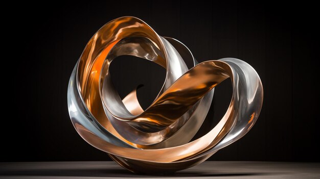 Metallic Abstract Sculpture