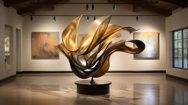 Metallic Abstract Sculpture