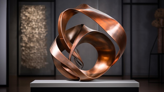 Metallic Abstract Sculpture