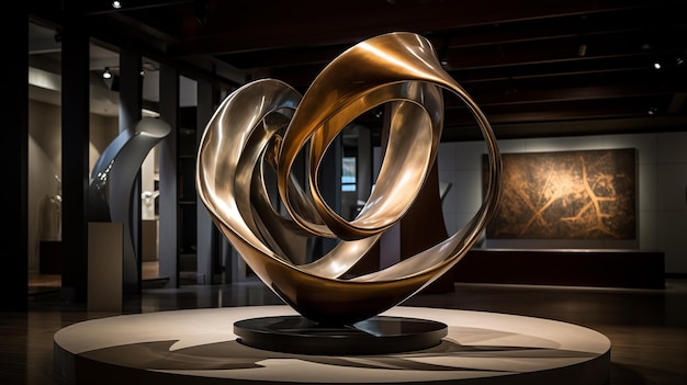 Metallic Abstract Sculpture