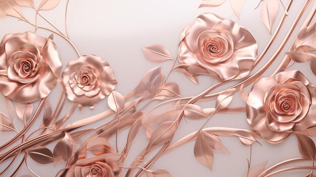 Photo metallic background with rose gold tint