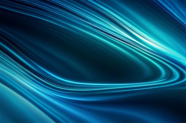 Metallic blue colors blend and sway in an abstract fluid background