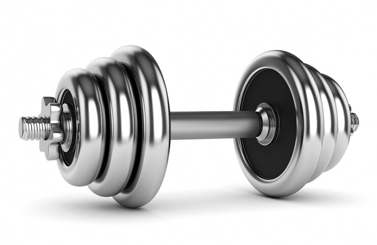 Photo metallic dumbbell