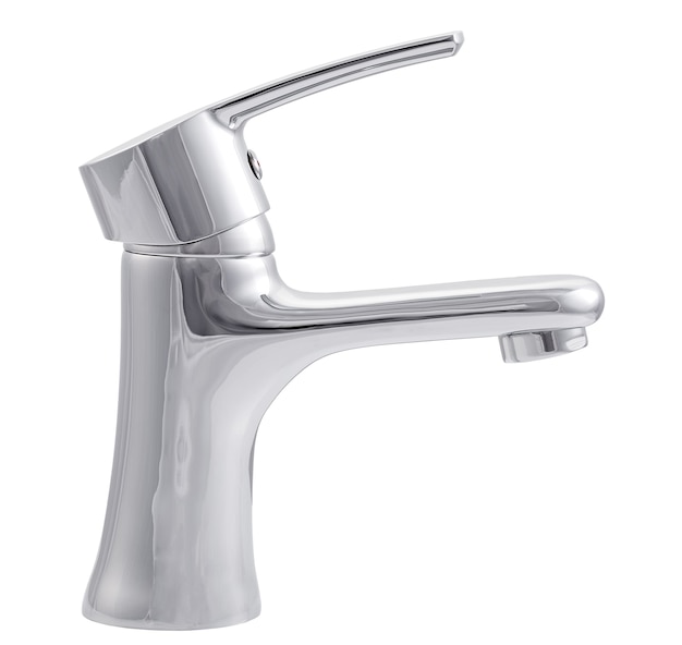 Metallic faucet isolated