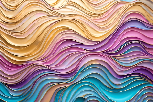 Metallic Flowing Colors Design