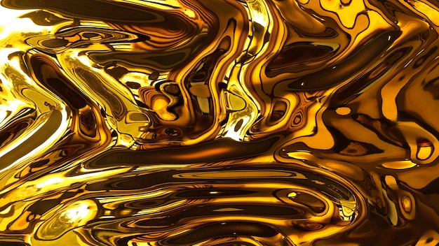 Metallic liquid gold texture background