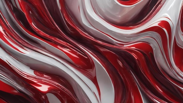 Metallic plastic white and red abstract background