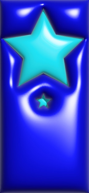 metallic star wallpaper blue