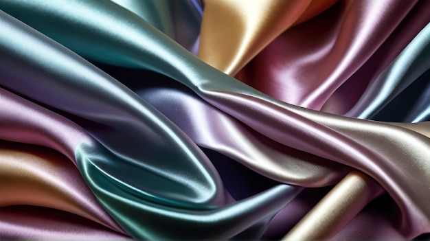 metallic texture satin fabric colorful