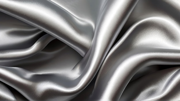 metallic texture satin fabric silver color