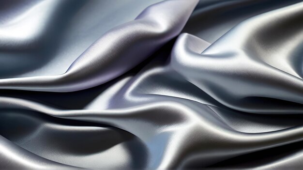 metallic texture satin fabric silver color