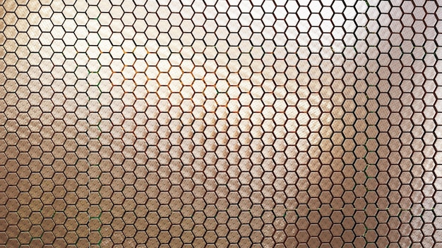 Metallic white hexagonal shapes background