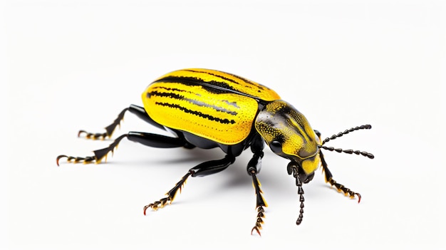 Photo metallic wood boring beetle isolated on white background