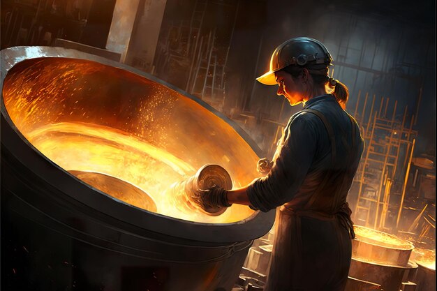 Foto illustrazione dell'industria metallurgica