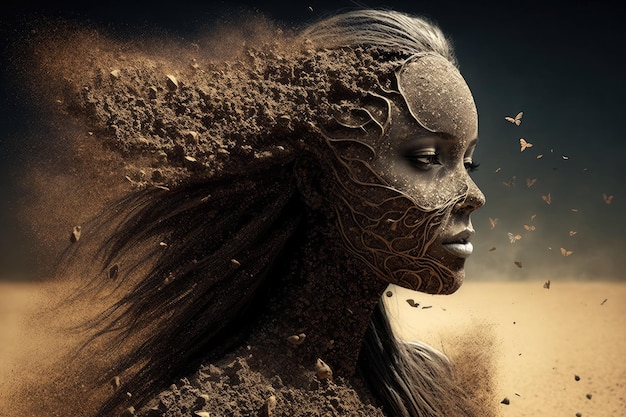 Metamorphosis Woman's Journey into Dust