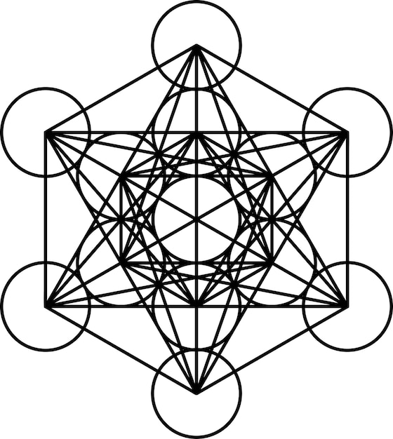 metatron39s cube symbol isolated on white background sacred geometry symbol concept