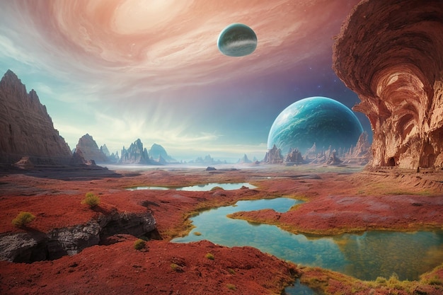 Metaverse Alien Planet Interior Extraterrestrial Landscape