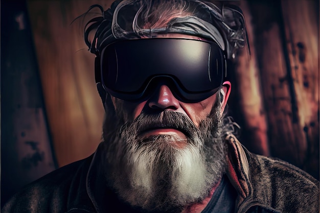 Metaverse-concept en virtuele wereldelementen virtual reality-headset