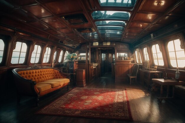 Metaverse Ghost Ship Interior Digital Nautical Mystery