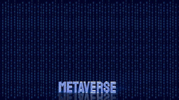 The metaverse glow in the dark for technology  or business concept 3d rendering