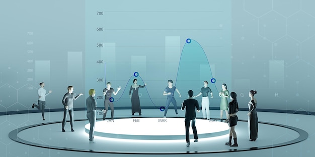 メタバース オンライン ミーティング 株式取引とビジネス オフィスと教室でのアバター メタバース 3d