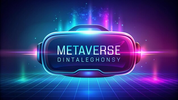 Photo metaverse and virtual reality concept vr headset