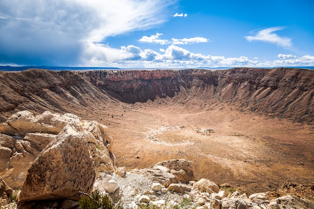 Meteor Crater in Arizona, USA in summer