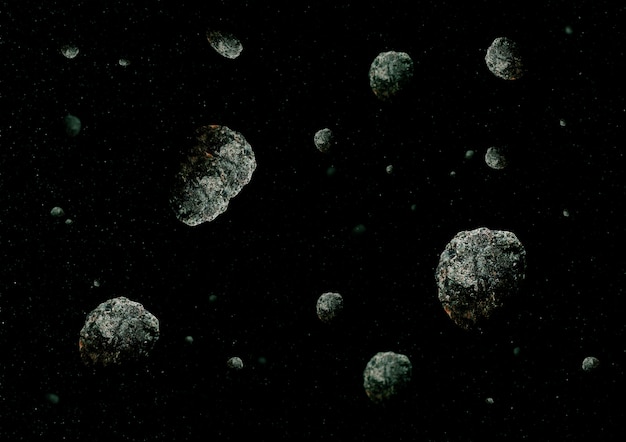 Meteorite in deep space