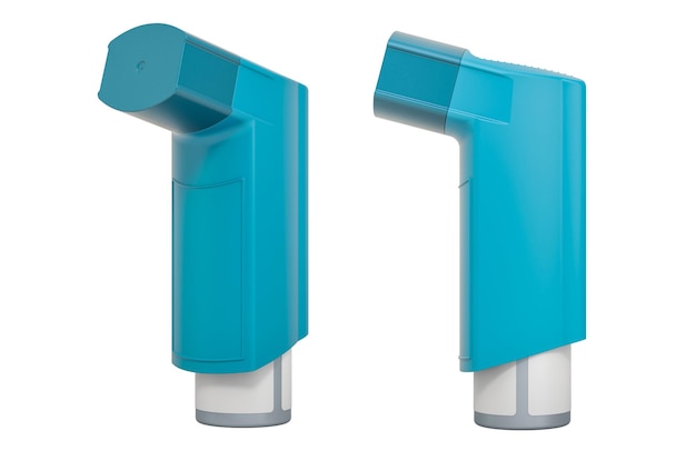 Metereddose inhaler MDI 3D rendering