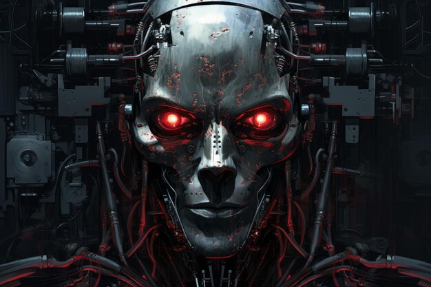 Методический хакерский портретный робот Generate Ai