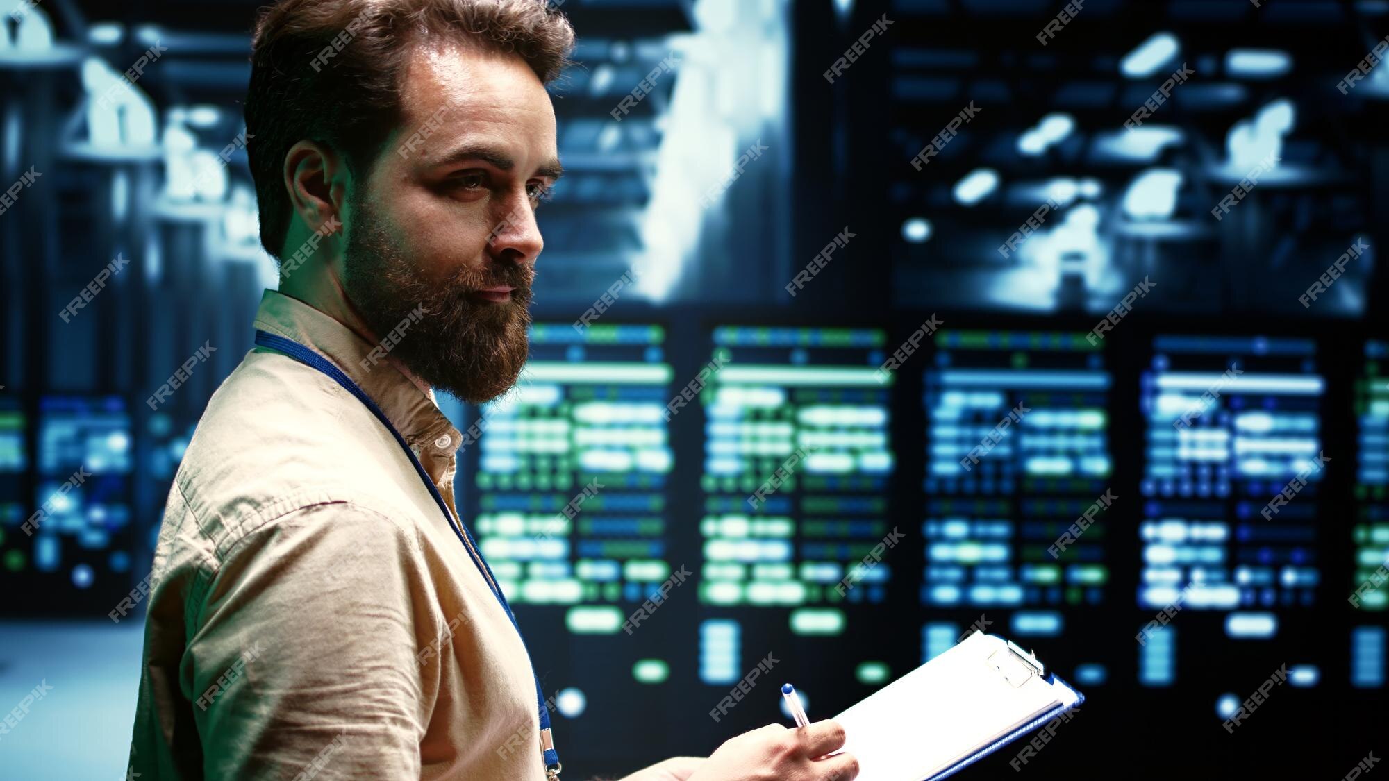 Premium Photo | Meticulous technician doing checkup on interlinked ...
